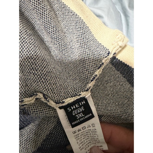 SHEIN Curve Zebra Print Sleeveless Mock Neck Sweater Dress 3XL - Picture 4 of 5